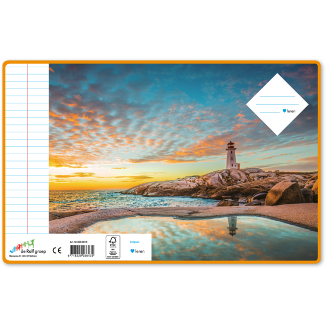 Schriften 24 lijnen, vuurtoren, 16,5 x 21 cm, 80 gr