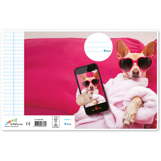 Schriften 24-2,5, selfie hond, 16,5 x 21 cm, 80 gr