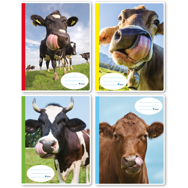 Schriften 4,5-3-4,5, gekke koe, 16,5 x 21 cm, 80 gr