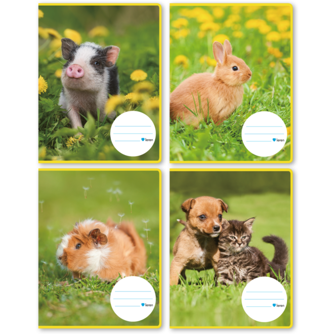 Schriften 4,5-3-4,5, jonge dieren, 16,5 x 21 cm, 80 gr