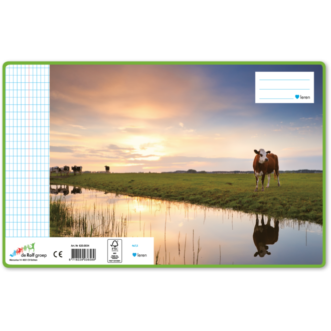 Schriften commerciaal 4x7,5 mm, koeien, 16,5 x 21 cm, 80 gr (25 stuks)