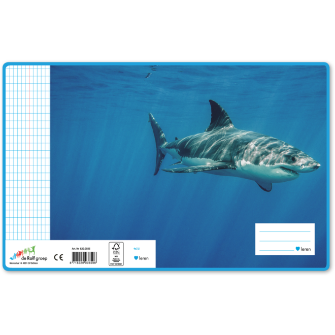 Schriften commerciaal 4x7,5 mm, haaien, 16,5 x 21 cm, 80 gr (25 stuks)