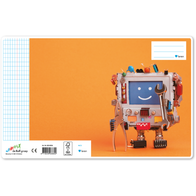 Schriften commerciaal 4x7,5 mm, robot, 16,5 x 21 cm, 80 gr (25 stuks)