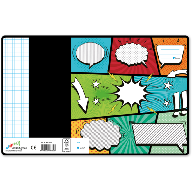 Schriften commerciaal 4x7,5 mm, textballon, 16,5 x 21 cm, 80 gr (25 stuks)