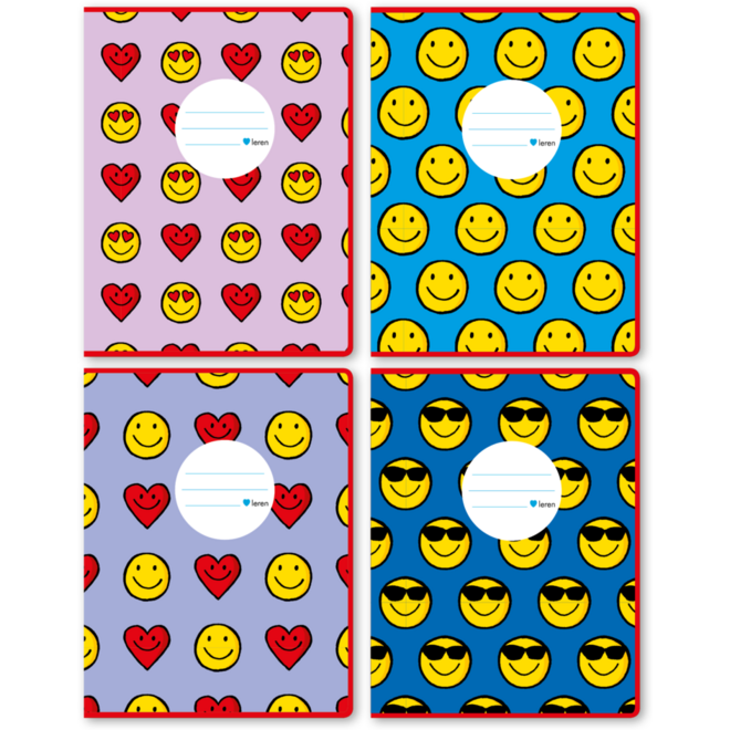 Schriften 6-3-6, smileys, 16,5 x 21 cm, 80 gr (25 stuks)