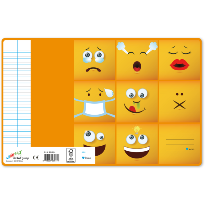 Schriften 6-4-6, emoji, 16,5 x 21 cm, 80 gr (25 stuks)
