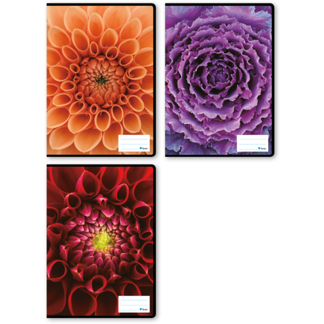 Schriften ruit 10x10 mm, bloemen, 21 x 29,7 cm (A4), 80 gr