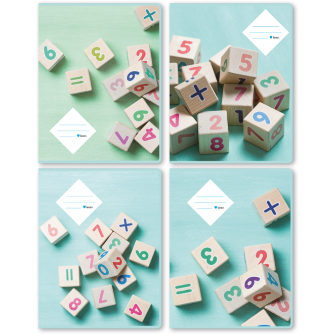 Schriften ruit 10x10 mm, rekenblokken, 16,5 x 21 cm, 80 gr