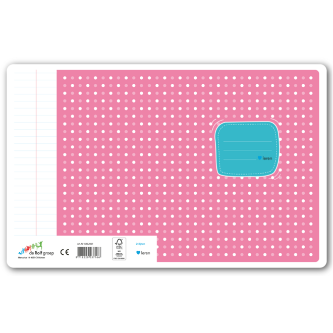 Schriften 24 lijnen, kleurenfestijn, 16,5 x 21 cm, 80 gr (25 stuks)