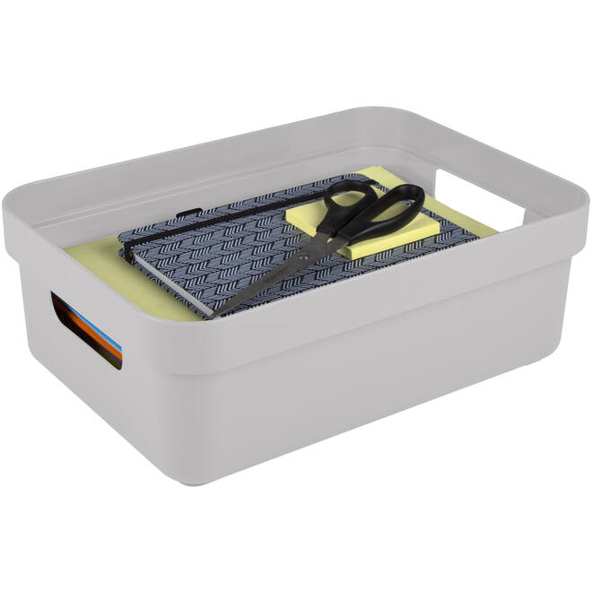 Opbergbox Sigma lichtgrijs 350 x 246 x122 mm, 9 liter