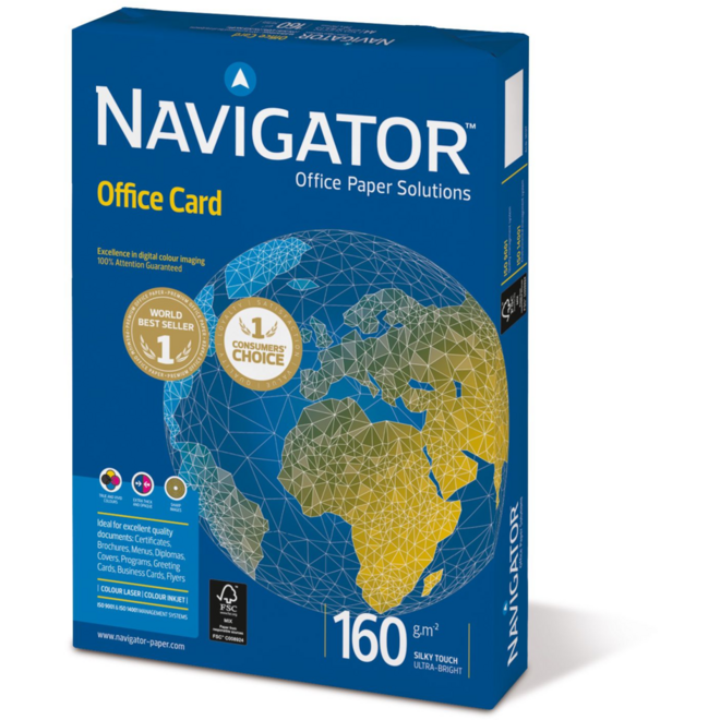 Kopieerpapier A4 Navigator 160 gram, 250 vel