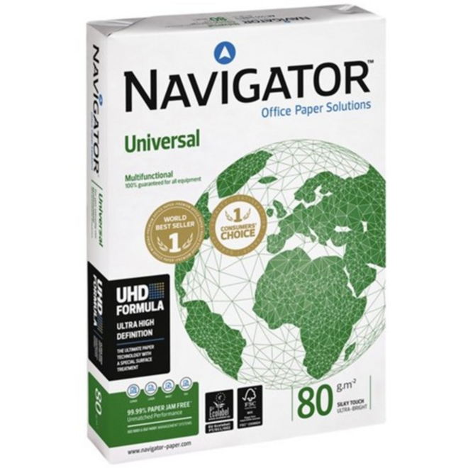 Kopieerpapier A4 Navigator Premium 500 vel, 80 grs.