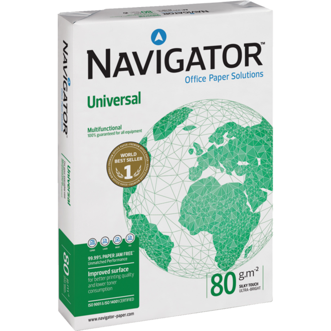 Kopieerpapier A3 Navigator Premium 500 vel, 80 grs.