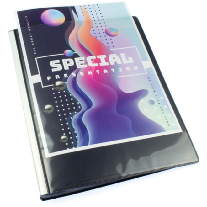 Showalbum A4 PP 10 insteekhoezen zwart