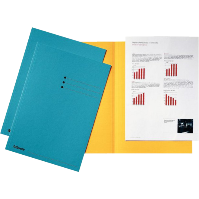 Binnenmap Esselte A4 blauw, karton 180 grs