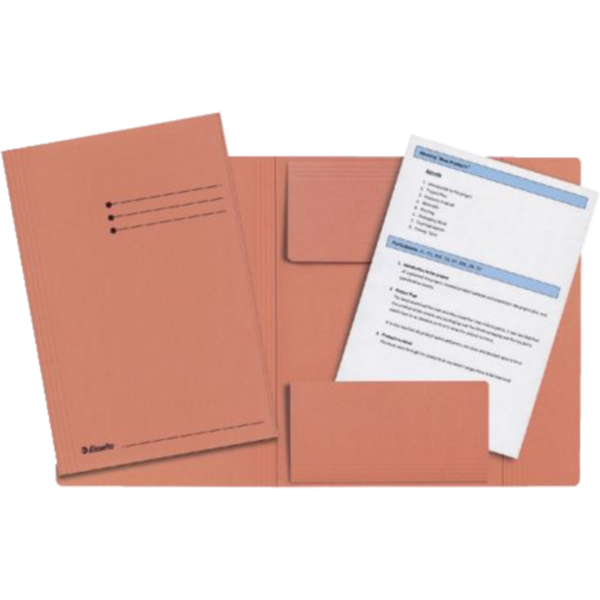 Dossiermap oranje folio gerecycled karton