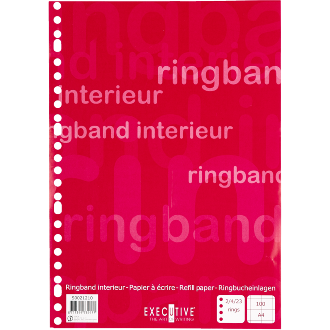 Ringbandvulling 23-rings Ruit 10 mm 100 vel