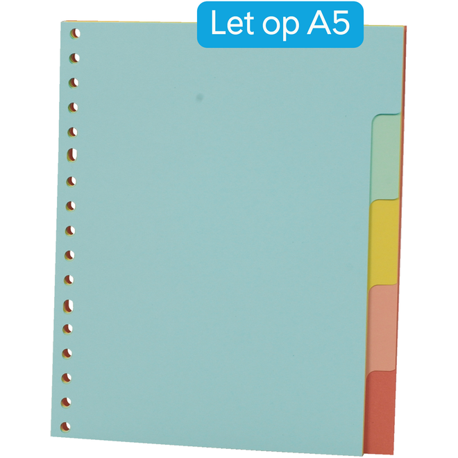 Tabbladen A5 17-rings karton 5-delig