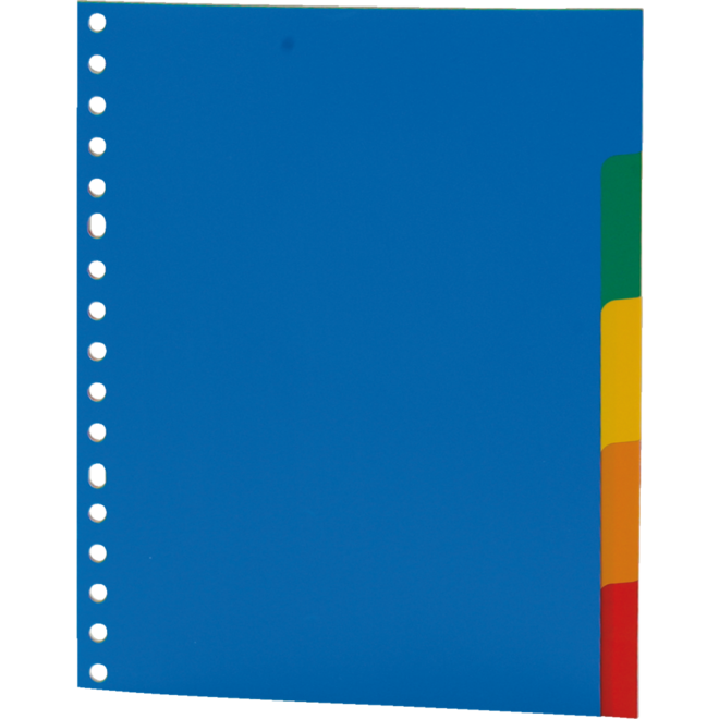 Tabbladen A5 17-rings kunststof 5-delig