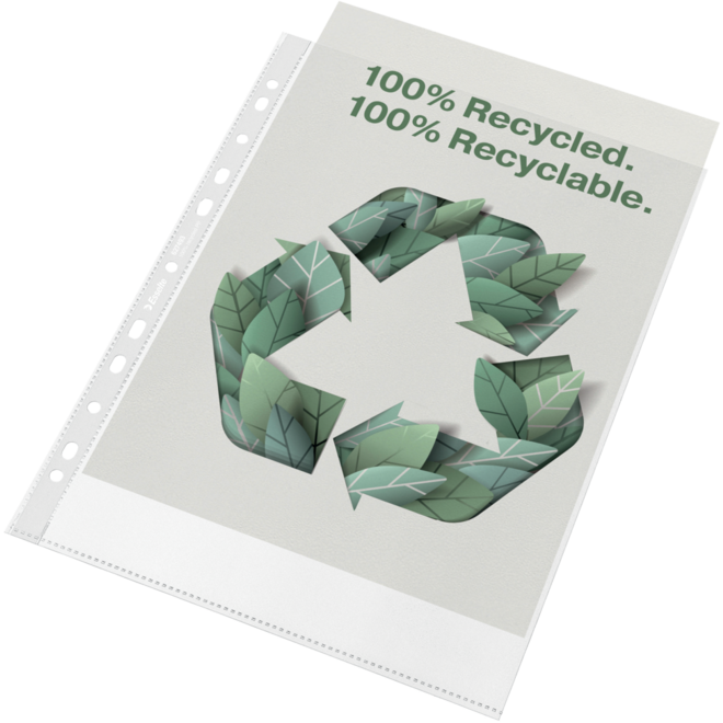 Showtas A4 Esselte Recycled PP Mat 70µ 11-gaats, 100 stuks