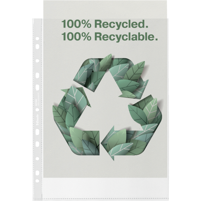 Showtas A4 Esselte Recycled PP Mat 70µ 11-gaats, 100 stuks