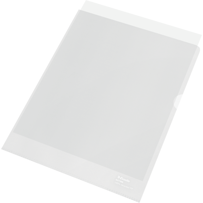 Transparantmap L-model Esselte Recycled PP A4 100µ set van 100 stuks