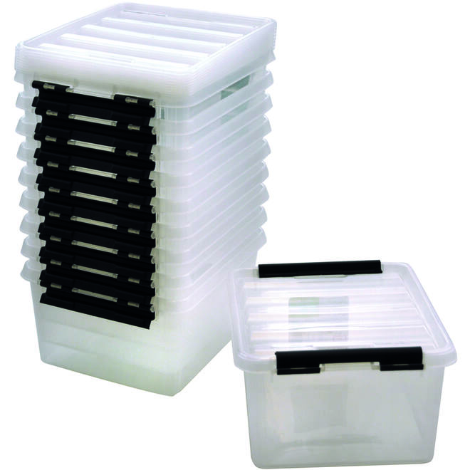 Opbergdozen kunststof 2 liter 205 x 170 x 105 mm, 10 stuks