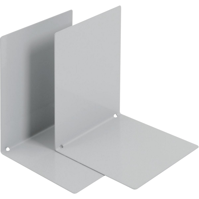 Boekensteun metaal 120 x 120 x 160 mm grijs, per set