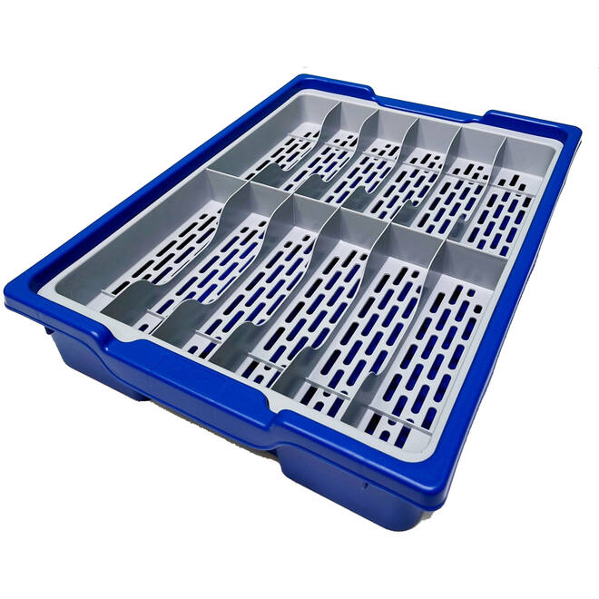 Opbergbak met inlay 12 vakken incl. deksel