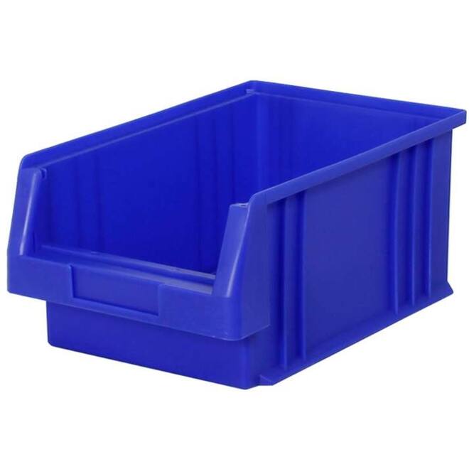 Mini magazijnbak stapelbaar blauw 330/301x213x150 mm