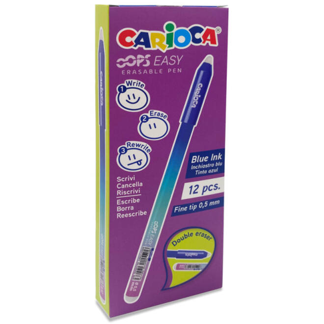 Rollerpen OOPS easy blauw, 12 stuks