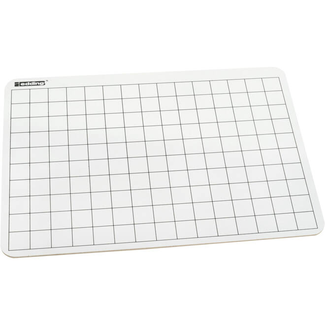 Whiteboard/Wisbord edding A4 geruit wit, 10 stuks