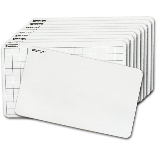 Whiteboard/Wisbord edding A4 geruit wit, 10 stuks