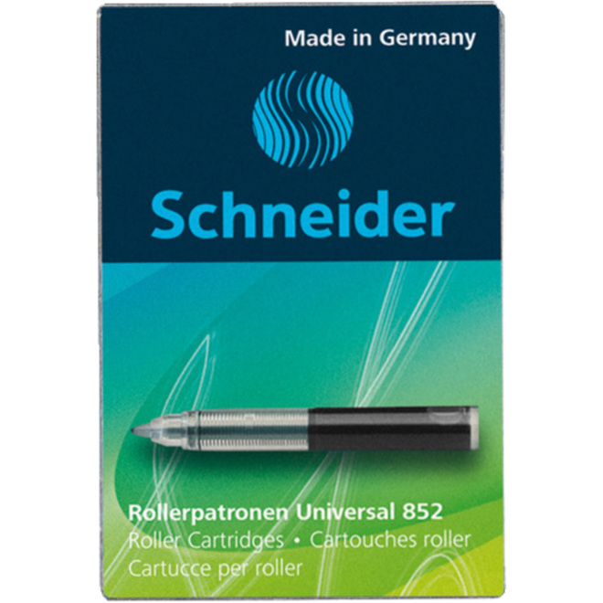 Navulling Schneider 852 rollerpen 5 stuks zwart