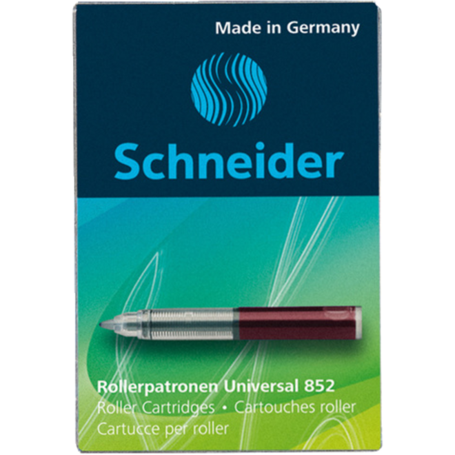 Navulling Schneider 852 rollerpen 5 stuks rood