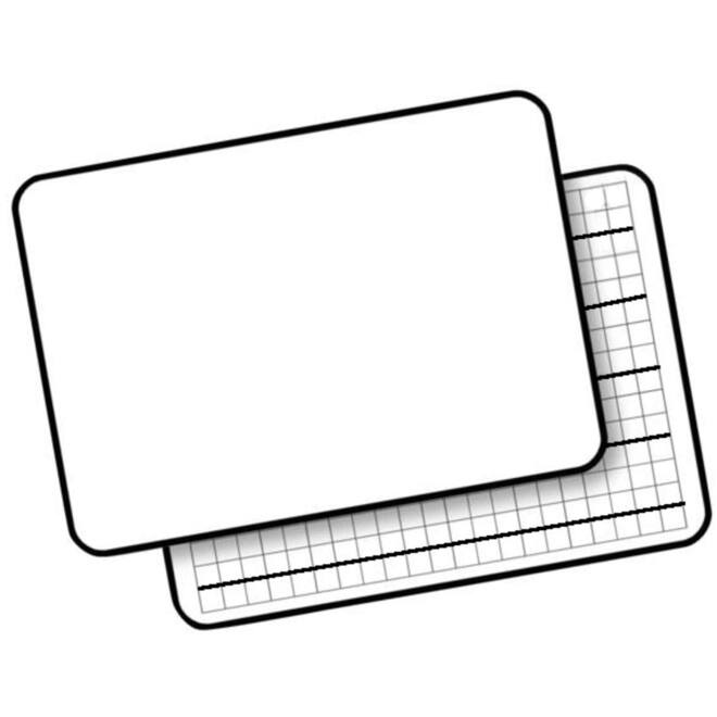 Whiteboard/wisbord Deluxe | de Rolf groep | blanco/gelinieerd, 10 stuks