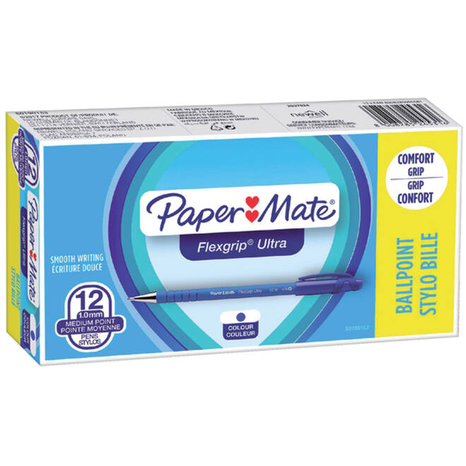 Balpen Papermate Flexgrip medium blauw