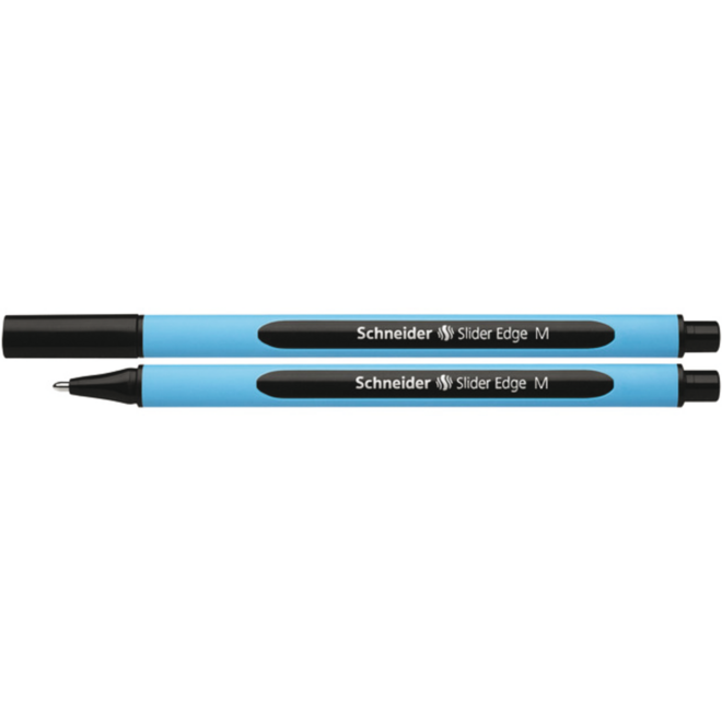 Balpen Schneider Slider Edge zwart M-Punt, set van 10 stuks