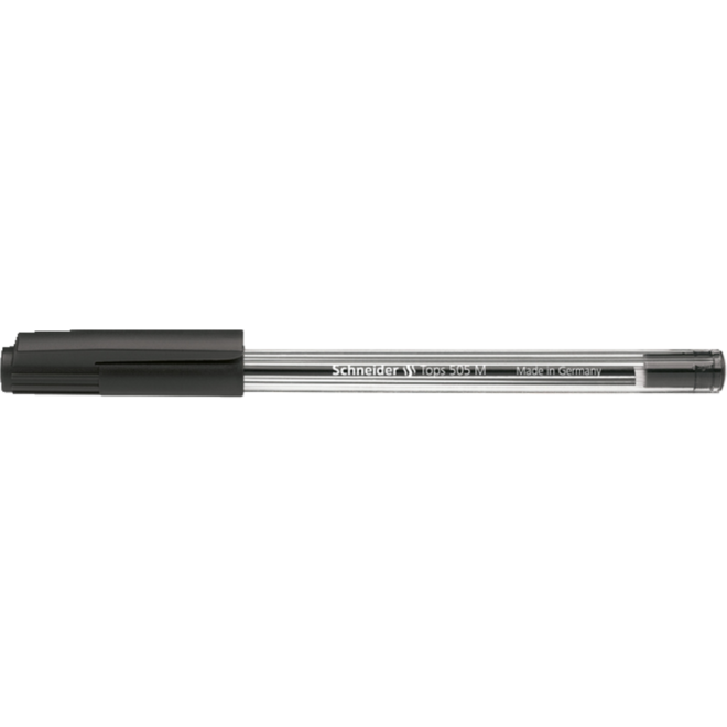 Balpen Schneider tops medium transparant zwart
