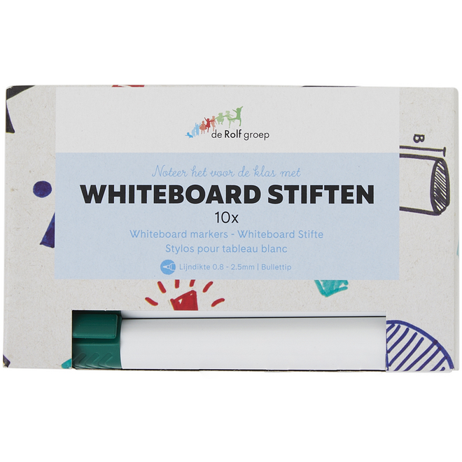 Whiteboardstiften | de Rolf groep | 5 mm groen, 10 stuks