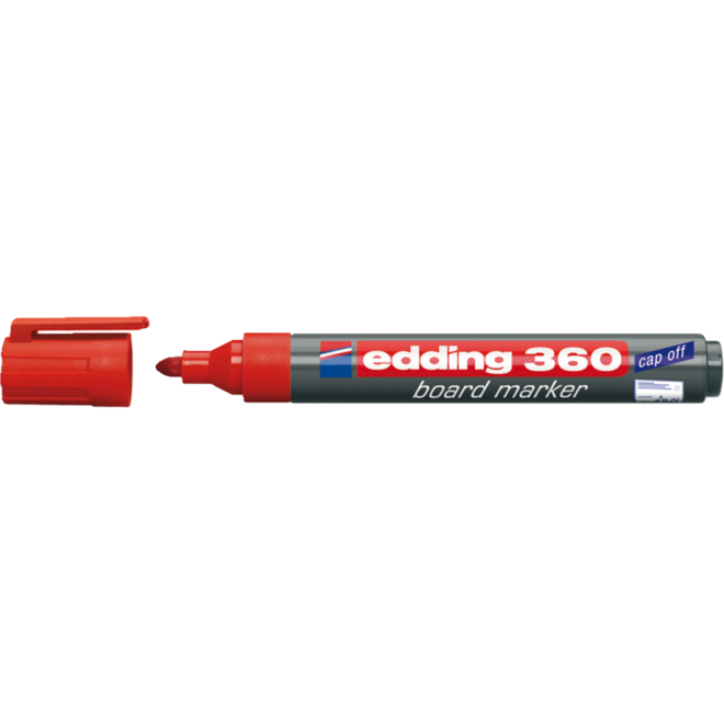 Whiteboardstift edding 360 1.5-3 mm rood, 10 stuks