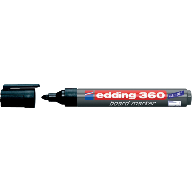 Whiteboardstift edding 360 1.5-3 mm zwart, 10 stuks