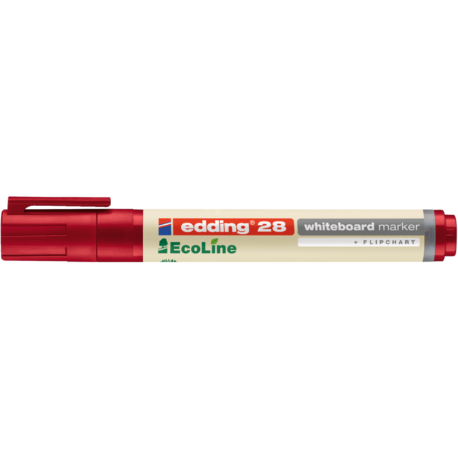 Whiteboardstiften edding e-28 Ecoline rood, 10 stuks