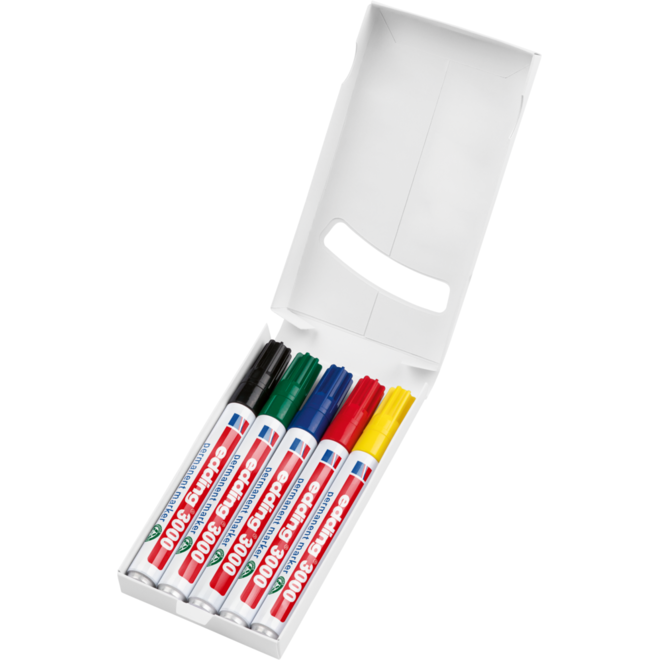 Permanent marker edding 3000 assorti basis, 5 stuks