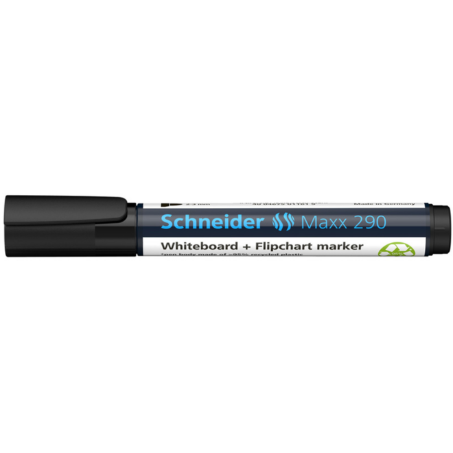 Whiteboardstift Schneider Maxx 290 ronde punt navulbaar zwart