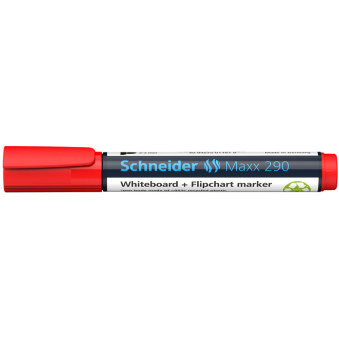 Whiteboardstift Schneider Maxx 290 ronde punt navulbaar rood
