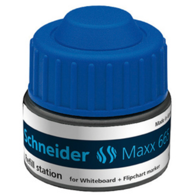Navulinkt Schneider 665 voor Maxx 290 en 293 30ml blauw