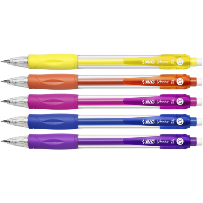 Vulpotlood BIC Velecity 0,7 mm assorti kleuren, 12 stuks