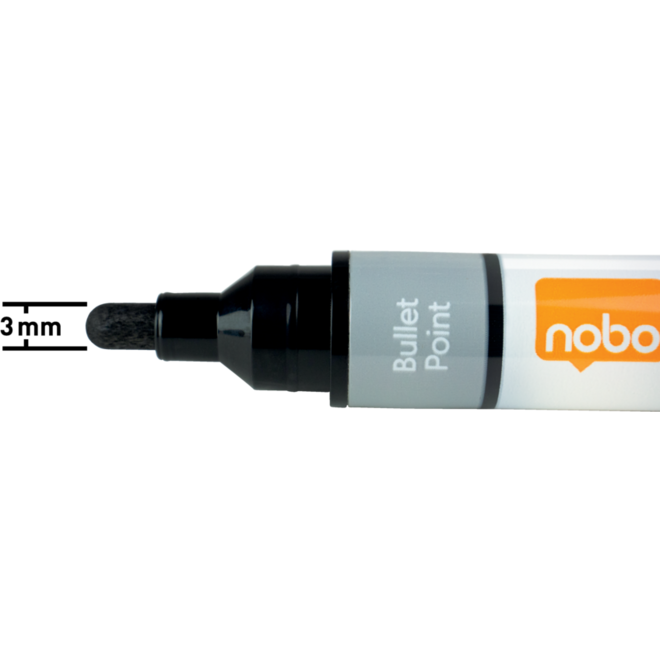 Whiteboardstiften Nobo Liquid Ink ronde punt 3 mm assorti 4 stuks