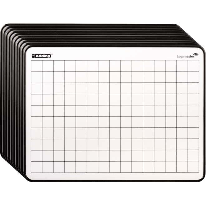 Wisbord melamine edding move minds blanco/ruit, 10 stuks